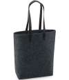 BG738 BagBase Premium Felt Tote Bag Charcoal Melange / Black colour image